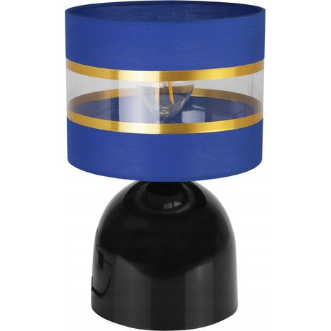 NACHTTISCHLAMPE, ELEGANTER GOLDENER LAMPENSCHIRM, 20 CM