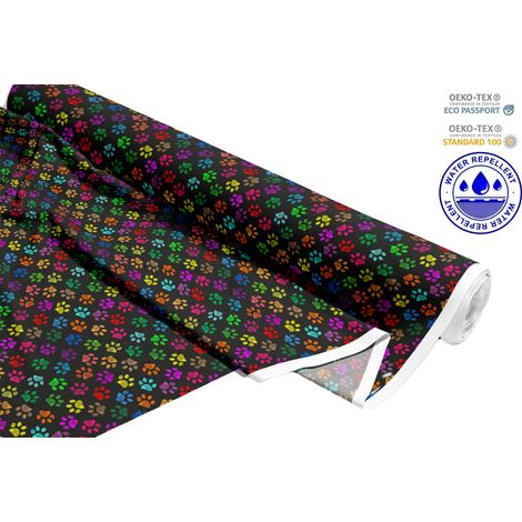 Outdoor dekostoffe oxford - Motiv bunte Pfoten I DR074 (1/5)