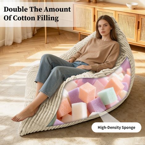 Fauteuil Poire XXL Convertible et Réversible – Coin Détente Confortable pour Salon, Chambre et Famille (1/5)