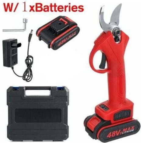 Sécateur sans fil 48 V avec 1 batterie rouge 48 V (1/4)