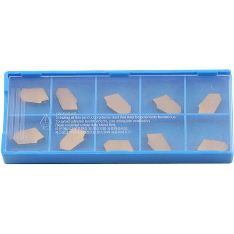 10 pièces Inserts de Tournage en carbure, Lame d'insertion en carbure CNC, Insert en carbure de Tour GTN3 HW190223113 pour Porte-Outil de Tournage de Tour (1/4)