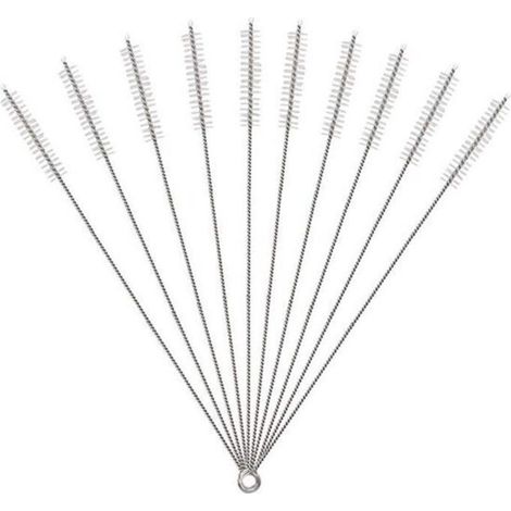 Brosse Pour Paille - Lot De 10 Brosses De Nettoyage Réutilisables - Compatible Avec Toutes Les Pailles Réutilisables - 10 Pièces