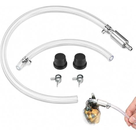 Kit De Purge De Frein avec Valve Anti-Retour, Tuyau Transparent Renforcé 45 Cm Et Accessoires, Purgeur De Frein Moto, Purgeur De Frein Voiture, Outil Complet pour Moto, Vélo Et Auto (1/5)