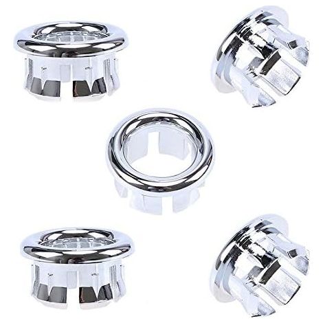 Lot de 5 bagues pour trop-plein de lavabo - Pièce de rechange pour évier de salle de bain ou cuisine (1/5)