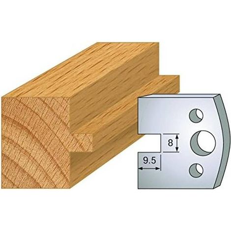 Jeu de 2 Fers Profilés Acier HT 40 x 4 mm - N°095 Languette 8 mm - Outil de menuiserie - Diamwood
