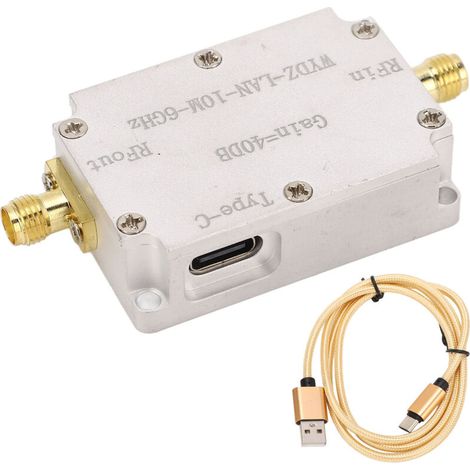 Amplificatore a basso rumore, guadagno 40 dB, da 10 MHz a 6 GHz, trasmissione precisa, preamplificatore di potenza RF LNA per radio FM