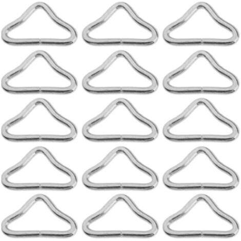 20 Pièces Haute Résistance Boucle Triangle Trampoline Métal Bague Triangulaire Boucle Anneau de Tapis de Trampoline Accessoires de Trampolines Pièces de Rechange pour Trampolines,20pcs (1/5)