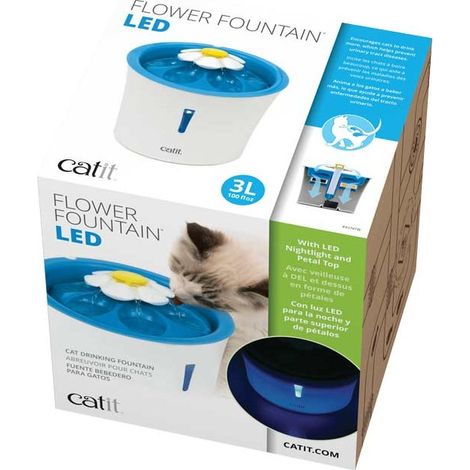 Catit Flower Fountain LED Bebedero Fuente 3 L (1/2)
