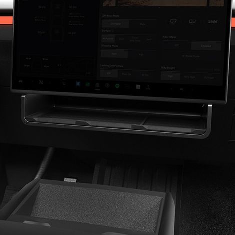 Disponible en 1 couleur : Noir Matériau : Plastique Convient comme boîte de rangement pour la console centrale de la voiture, boîte de rangement suspendue sous l’écran. (1/5)