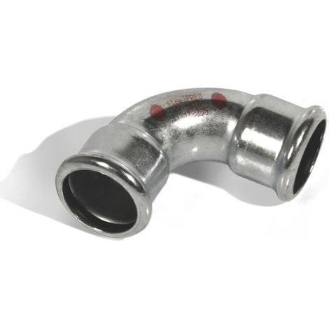 Coude 90° acier électrozingué à sertir SteelPres® FF - 108mm - Raccorderie Metalliche