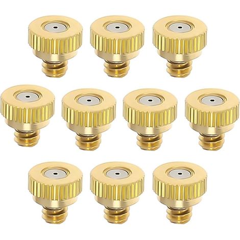 Lot de 10 buses brumisation en laiton - Filetage 0,6 mm Tête rechange pour système refroidissement extérieur 10PCS 0.8 (1/5)