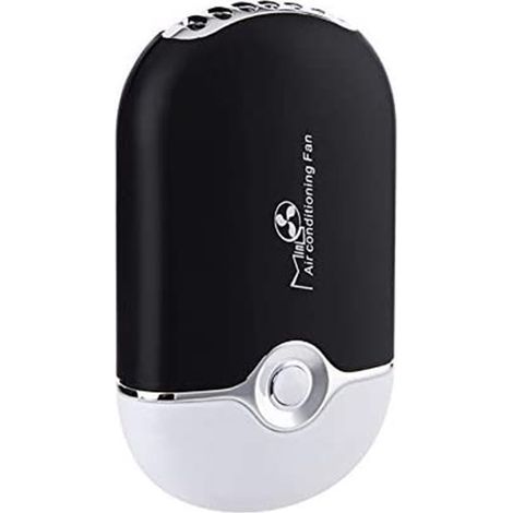 Mini ventilateur portable rechargeable par USB, climatiseur de bureau avec batterie Li-Ion intégrée F015, noir (1/4)