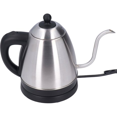 Bouilloire électrique en acier inoxydable de 1,2 litre, résistante à la chaleur, antidérapante, bec verseur en col de cygne, doseur manuel, prise européenne, 220 V (1/5)
