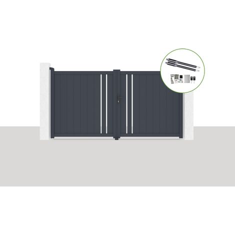 Pack portail battant électrique 300x160cm GIONA + Motorisation RANGER B150 (1/5)