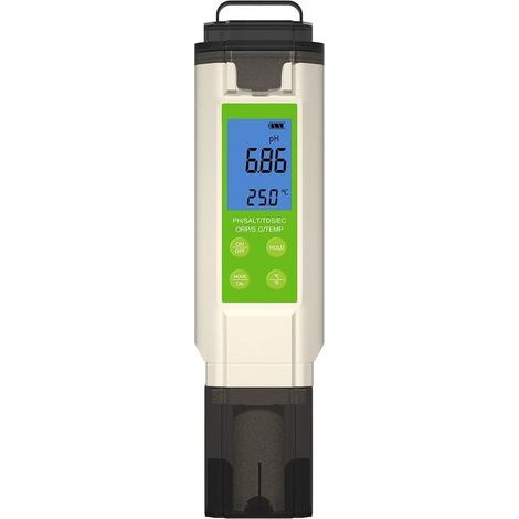 TIVCROXS - Testeur d'eau numérique 7 en 1 multi-paramètres 7 en 1 Moniteur de qualité de l'eau – Mesure le pH, la salinité, le ORP, et plus encore – Affichage intuitif portable pour aquariums, piscine (1/5)