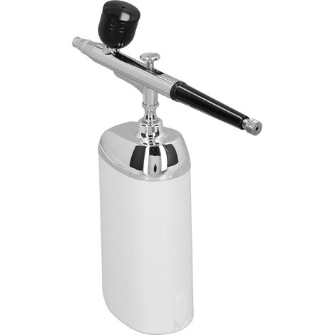 Kit Aérographe Sans Fil Portable à Batterie USB, Mini Pistolet Pulvérisateur Léger pour Décoration de Gâteau et Manucure, Blanc (1/5)