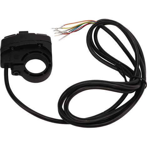 Interrupteur de klaxon et d'éclairage pour vélo électrique 36 V/48 V, étanche IP54, compatible avec les guidons de 22,2 mm pour motos, vélos électriques et scooters. (1/5)
