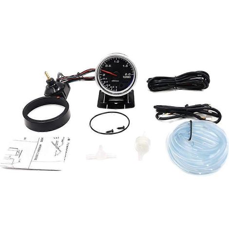60-mm-Turbodruckmanometer -12 bar / -3030 PSI, Vakuummeter für Autos, Ladedruckanzeiger, Ladedruckmesser, Messgerät für negativen und positiven Druck.