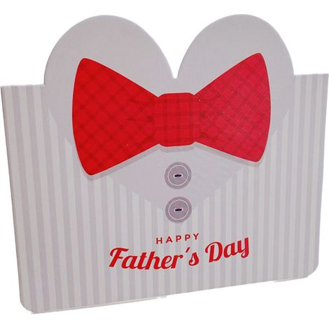 100Pcs Father's Day Heart Greeting Cards Foldable Love Heart Greeting Cards - 7cm x 9cm