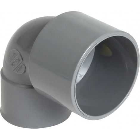 Coude PVC à 90° pour raccordement multi-matériaux 50x40 – Raccord d'évacuation – Pour plomberie – Usage professionnel (1/2)