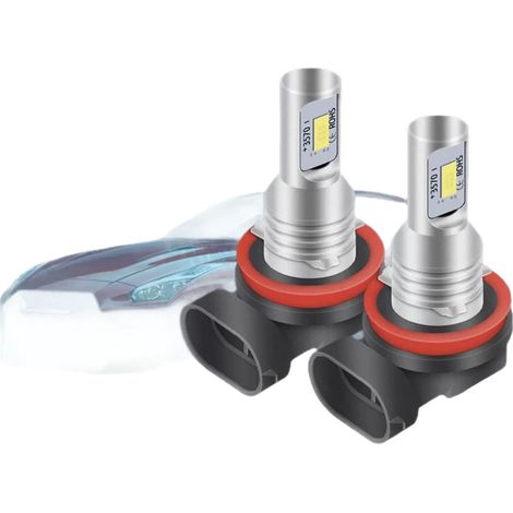 Lot de 2 ampoules LED H11/H8 pour phares de voiture, blanc 8000K, 50W, antibrouillards (1/5)