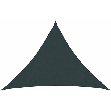 Toldo Vela 7 x 5 x 5 m HDPE Triangular Verde oscuro vidaXL