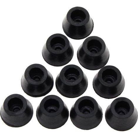 Cabinet rond noir cas en caoutchouc table chaise jambe pied pied pieds protecteur anti-dérapant circulaire tampons de pare-chocs 50 PCS (12 16 10mm)-Fei Yu (1/5)