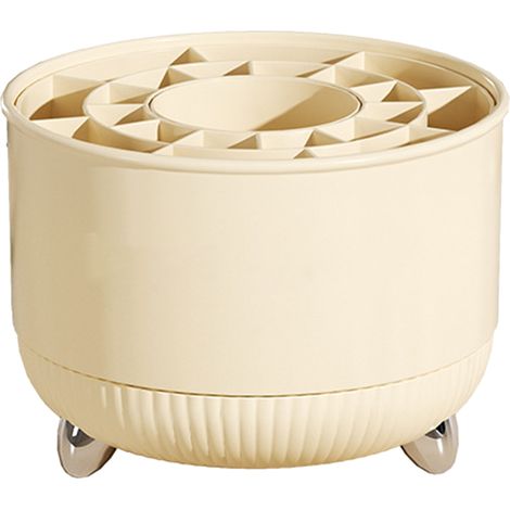 Porte-pinceaux de maquillage rotatif 360° grande capacité, boîte de rangement à 21 compartiments pour maison (1/5)