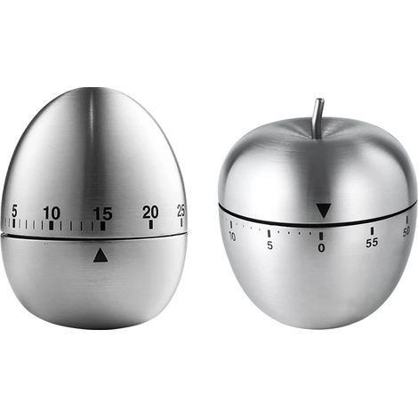 Küchentimer in Form eines Obsteis aus Edelstahl, 70 Dezibel, wasserdicht, für Küche, Meetings, Studium, Schule (1/5)