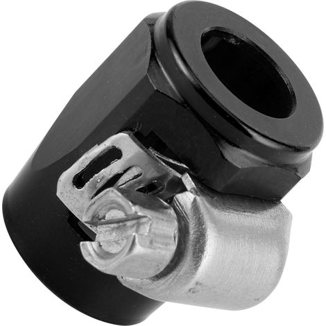 AN4-Schlauchschellen aus Aluminiumlegierung für Kraftstoff-, Öl-, Diesel-, Gas-, Luft- und Wasserschläuche, schwarz, 4er-Pack (1/5)