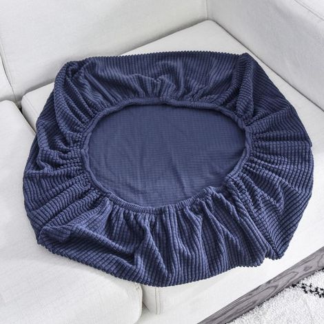 Chaise de bureau, chaise pivotante, housse de siège housse de chaise extensible (bleu foncé largeur 50-65CM longueur 230-280CM hauteur 5-20CM) (1/5)