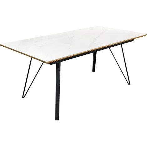 Table extensible 180/230 cm chêne céramique pieds métal – ONYX 2