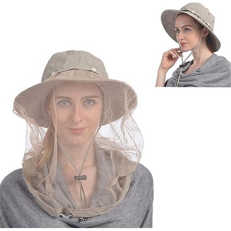 Moskitonetz-Hut für Damen und Herren, Garten-Sonnenhüte mit Netz, Safari-Cap/Bucket-Boonie-Hüte für Imkerei, Angeln und Wandern (1/5)