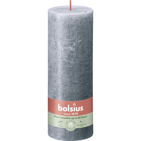 Bolsius Rustik Stumpenkerze 190/68 mm Schieferblau
