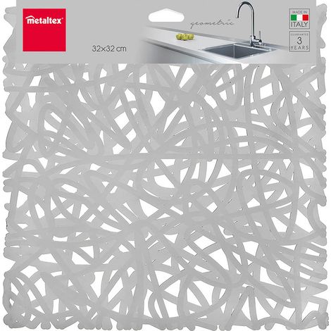 Protège-plaque évier Metaltex 'geometric' 32x32cm Couleurs Assorties