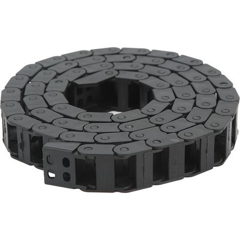 Chaîne de traînage de câble en Nylon, ignifuge, résistant à la chaleur, noir, imbriqué avec connecteur d'extrémité pour CNC (1/5)