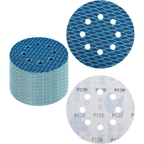 Schleifpads 125mm Diamant Form 32er Klett Exzenter 8 loch 120 Körnung (1/5)