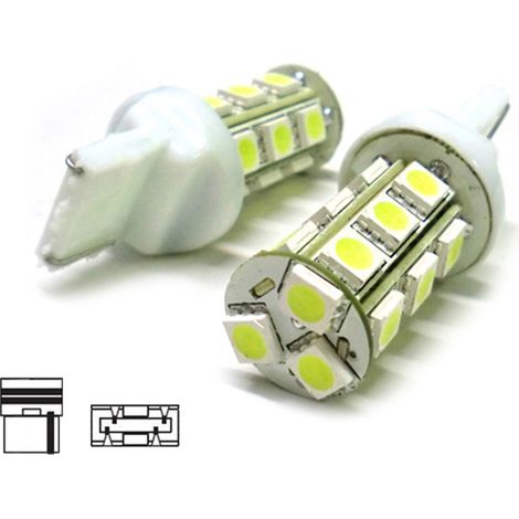 Lampada Led T20 W21W 7440 18 Smd Bianco Luci Frecce Retromarcia 12V (1/3)
