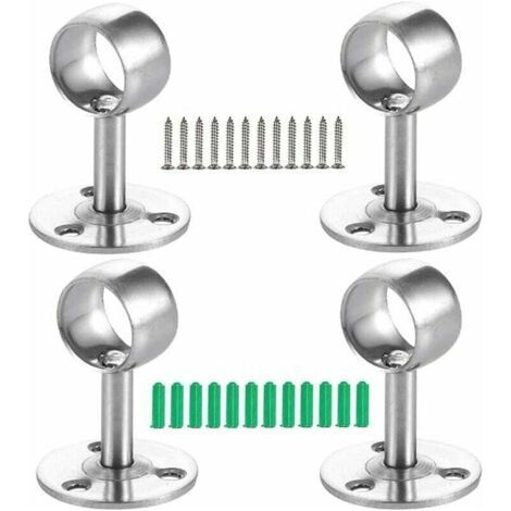 4-Tier Gardinenstange Halterung, Kleiderstangenhalterung, Stangenendhalterung, Hänge Stangenhalterung, für Kleiderschrank Halterung, Gardinenstange, Kleiderstange (1/4)