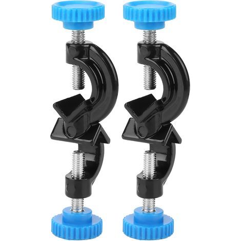 Support à Pince de Laboratoire, Support à Pinces Croisées de Laboratoire Pratique et de qualité Supérieure, 2 Pièces Bleu Noir 15mm, Combinaison pour Laboratoire (1/5)