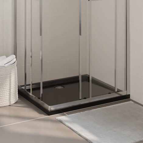 Receveur de douche rectangulaire ABS Noir 80x90 cm (1/5)