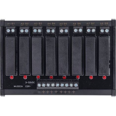 Module Relais Statique Rail DIN 8 Canaux Entrée 3‑32VDC Sortie 5‑8A 24‑480VAC (1/5)