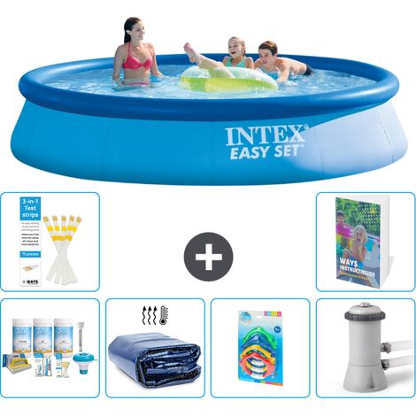 Easy Set Pool Rund - 396x84 cm - 7-teilig S108