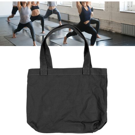Sac de rangement portable pour tapis de yoga, couverture de camping, sac fourre-tout, trousse de toilette de voyage grande capacité, noir (1/5)