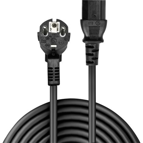 LINDY Strom Anschlusskabel [1x Schutzkontakt-Stecker - 1x Kaltgeräte-Buchse C13] 3.00 m Schwarz (1/2)