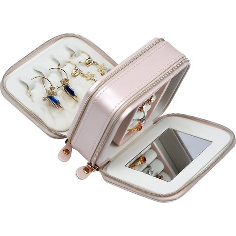 Petite Boîte à bijoux avec miroir (rose)-Fei Yu (1/2)