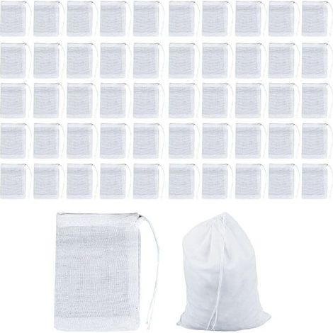 Filter Bags Cotton Muslin Bags Tea Bags Food Bags Drawstring Bags Kitchen Spice Bags Reusable
