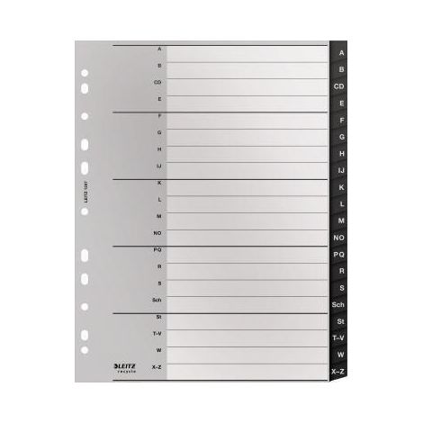 Leitz Register Recycle 12070000 A4 A-Z schwarz
