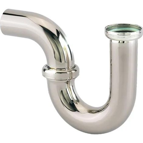 Valentin 3364541310040 Kompakter Waschbecken-Siphon verchromt
