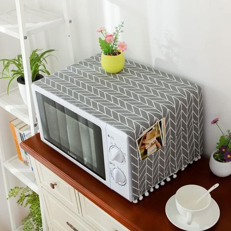 Housse anti-poussière pour micro-ondes - Accessoire de four à micro-ondes - Housse de protection anti-poussière - Décoration d'intérieur (1/5)